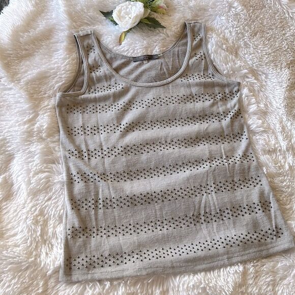 Essentials by Milano Grey & Silver Studded Tank Top - Picture 10 of 10
